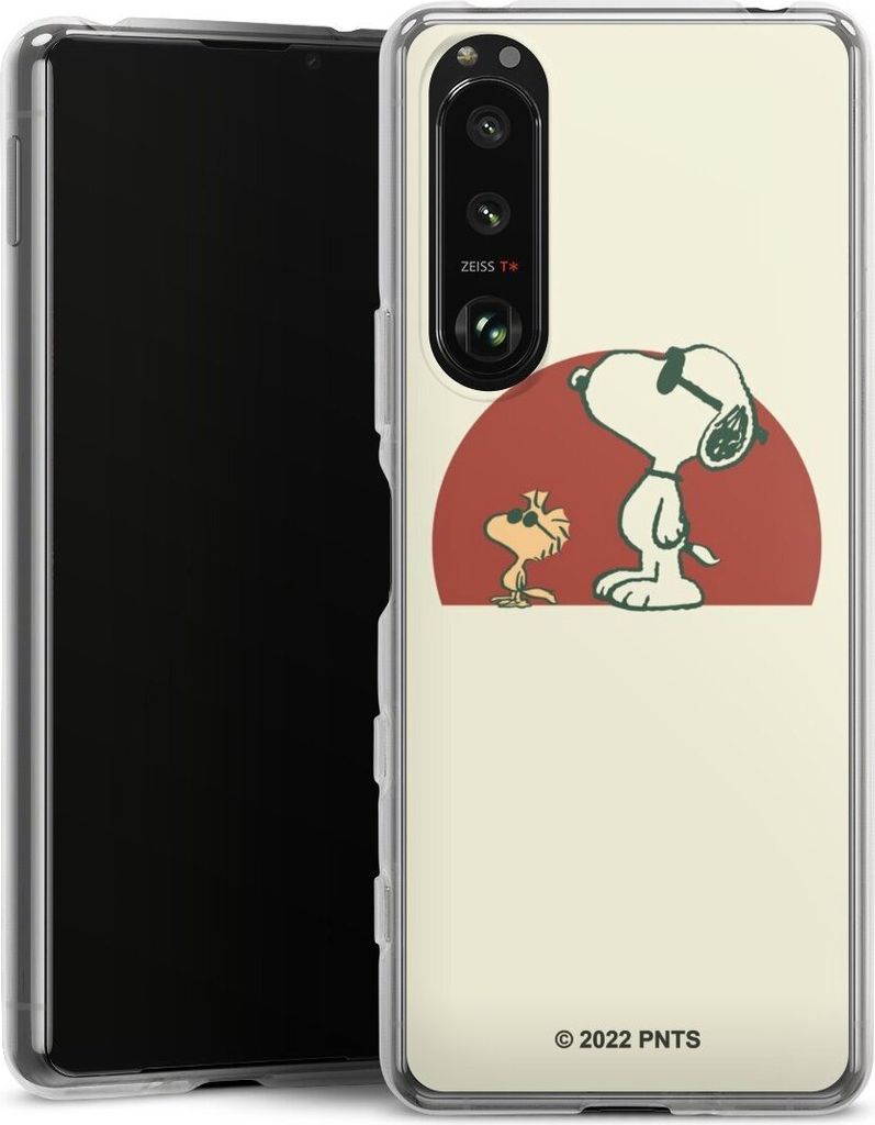 DeinDesign Handyhülle für Sony Xperia 5 III Silikon Hülle Case Smartphone Schutzhülle Offizielles Lizenzprodukt Snoopy Kindheit