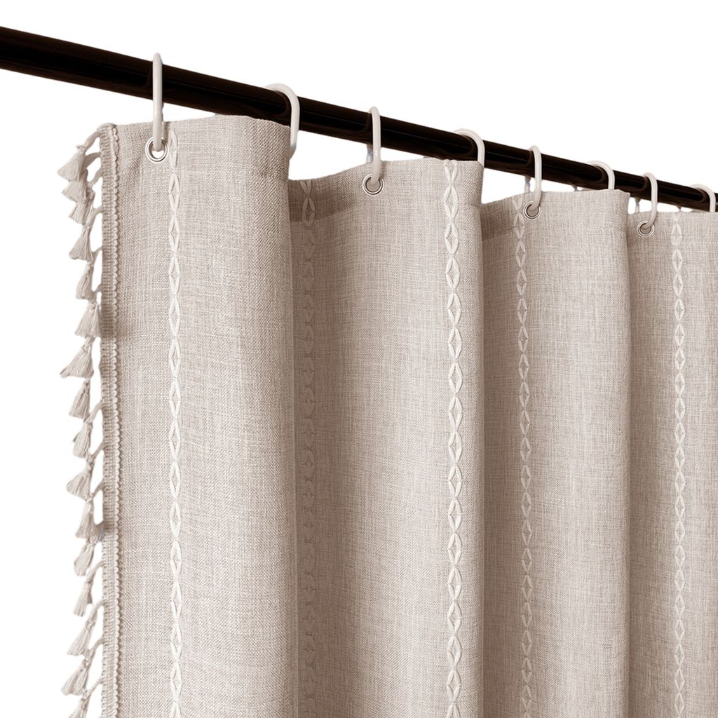 Tenda Da Doccia In Tessuto Resistente All'acqua E Alla Muffa Con Ganci Larghezza 180 Cm Altezza 180 Cm Stella Marina 97050125 - Foto 8