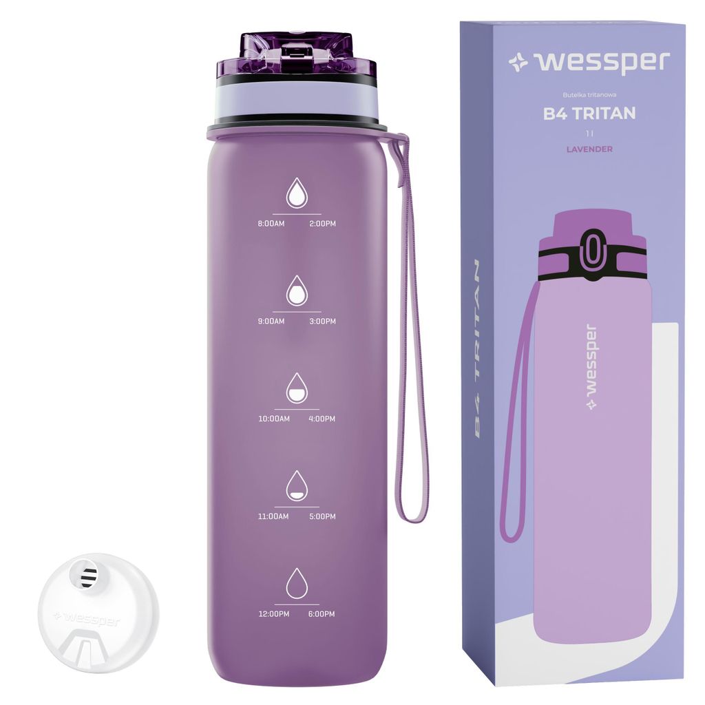 Wessper B4 Tritan Trinkflasche 1L mit Actitex™ Filter – BPA Produktbild 