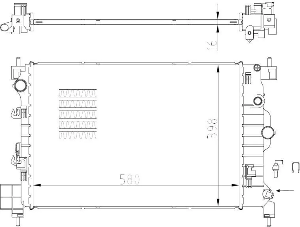 Évitez la surchauffe : Radiateur NRF 550003 pour Mokka X et Trax J13