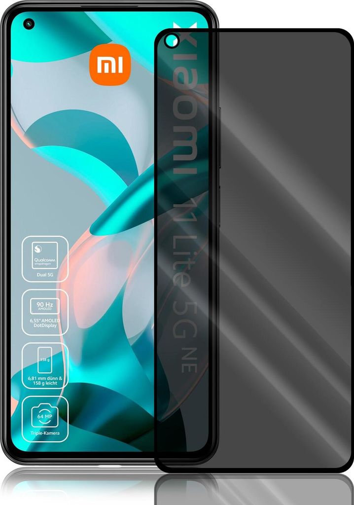 Anti Spy Panzer Folie für Xiaomi Mi 11 Lite / Mi 11 Lite 5G Produktbild 1