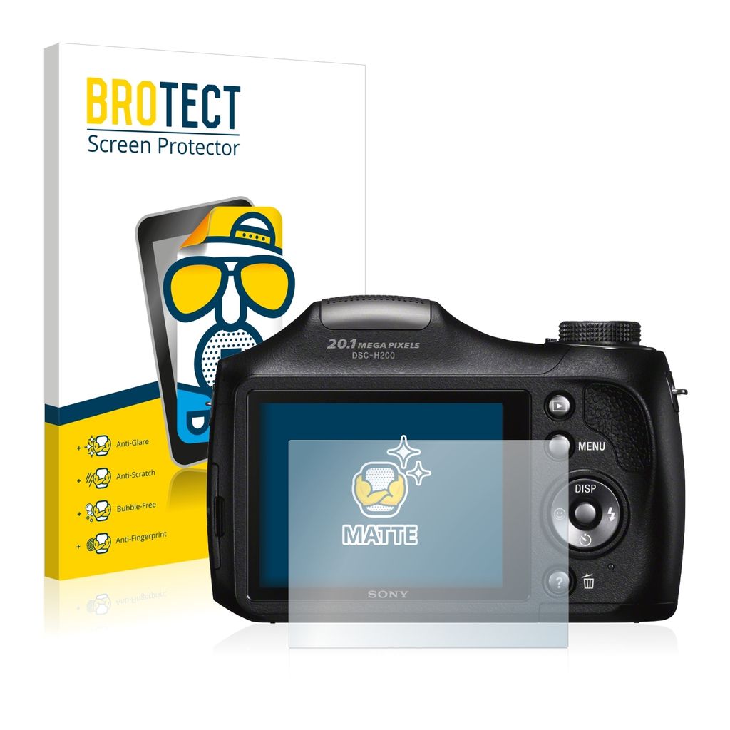 2x BROTECT Schutzfolie für Sony Cyber-Shot DSC-H300 Displayschutz Displayschutzfolie Folie Matt Entspiegelungsfolie
