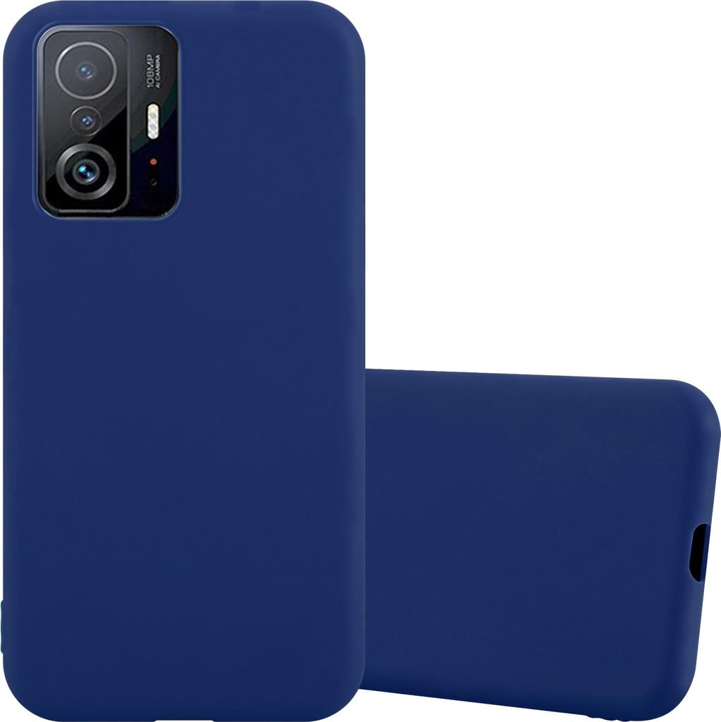 Cadorabo Hülle für Xiaomi 11T / 11T PRO Schutzhülle in Blau Handyhülle TPU Silikon Etui Case Cover