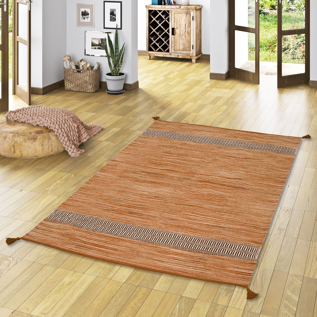 Natur Teppich Kelim Toskana Beige, Größe:200x300 cm
