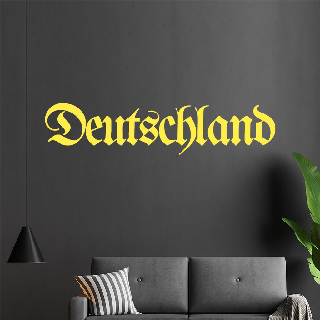 KIWISTAR Deutschland altdeutsche Schrift - Oldschool Retro Wandtattoo in 6 Größen - Wandaufkleber Wall Sticker - Dekoration, Küche, Wohnzimmer, ...