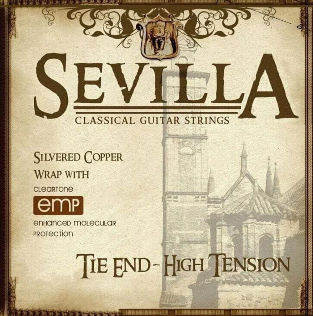 Sevilla High Tension Tie End Cordes en nylon pour guitare Image du produit 