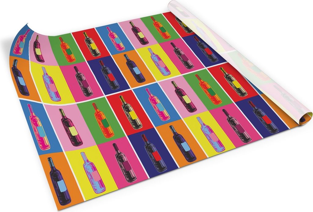 Pop art flaschen– Möbelfolie selbstklebend – PVC Klebefolie für Möbel – Küche – Schränke – Möbelrenovierungsfolie – Möbeldekorfo...