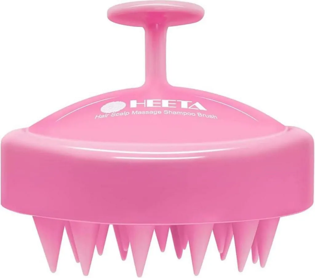 Masseur de Cuir Chevelu Manuel en Silicone Rose - Brosse Shampoing Douce