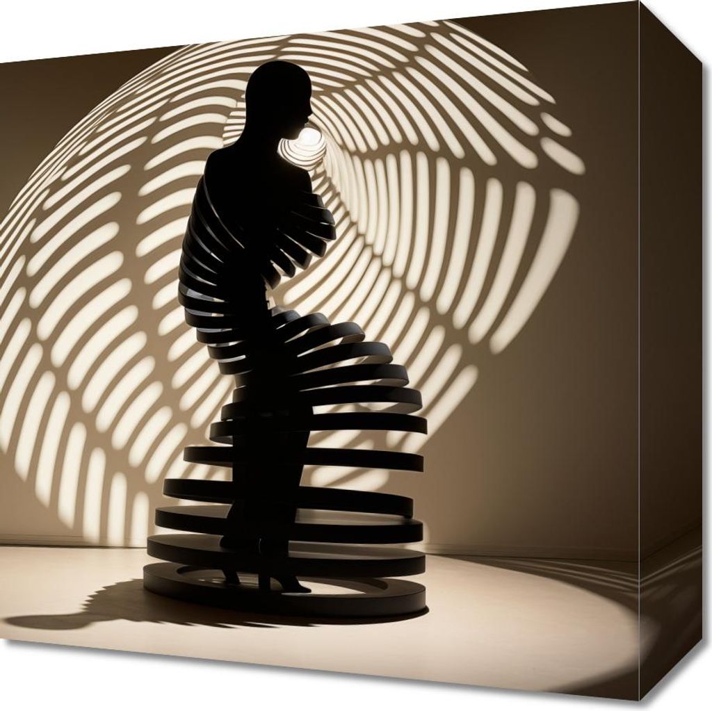 Bild 30x30cm Geometrie in Menschlicher Haut