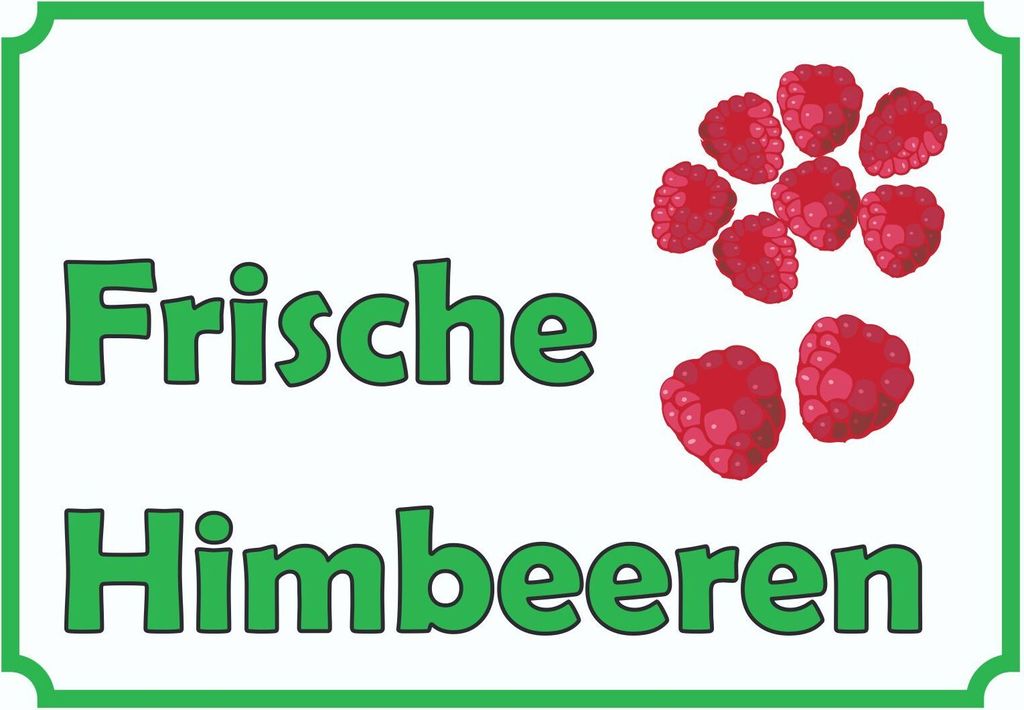 Verkaufsschild Schild Himbeeren A1 (594x841mm)