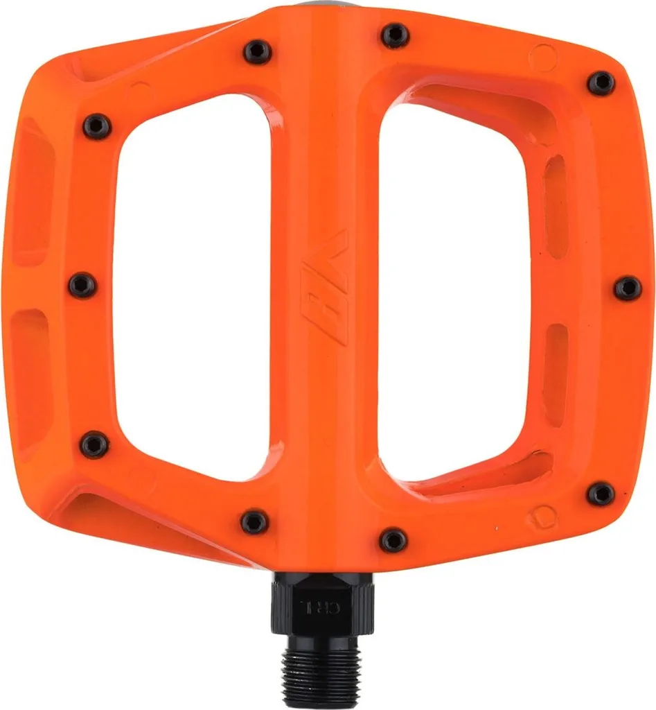 Pédale DMR V8 Orange concave avec picots interchangeables haute adhérence