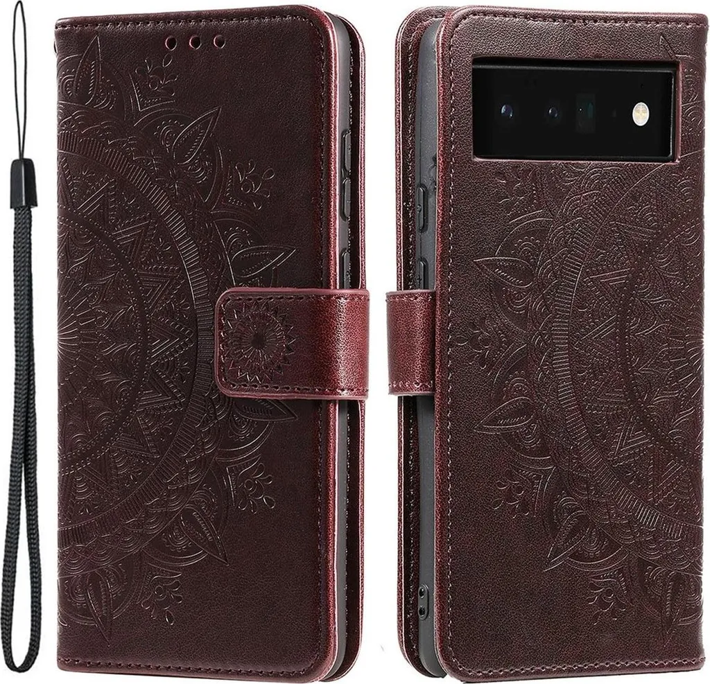 Fertuo Cover Per Google Pixel 7A, Custodia Portafoglio In Pelle Con Disegno Mandala, Rosa Oro, Chiusura Magnetica E Supporto