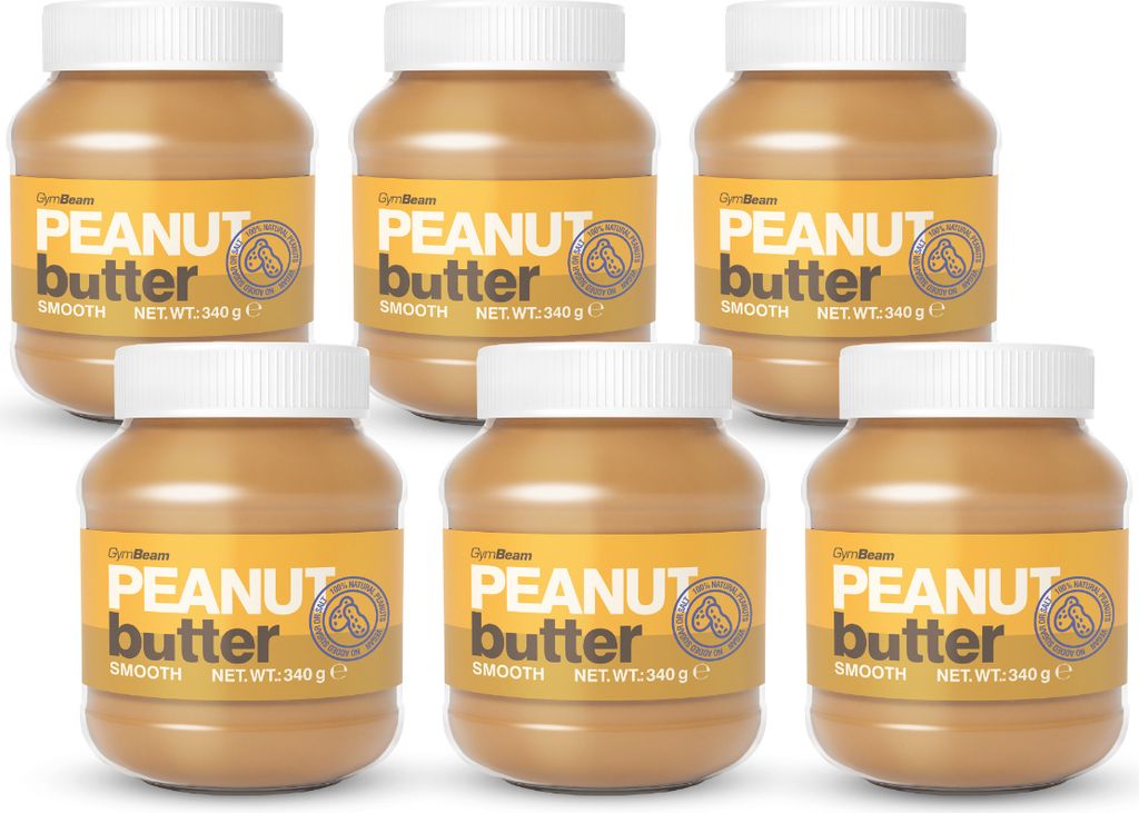 GymBeam Natürliche Erdnussbutter - Hoher Proteingehalt, vegane Protein- und Fettquelle, gesunde Protein-Erdnussbutter ohne Zucker und Palmöl, her...