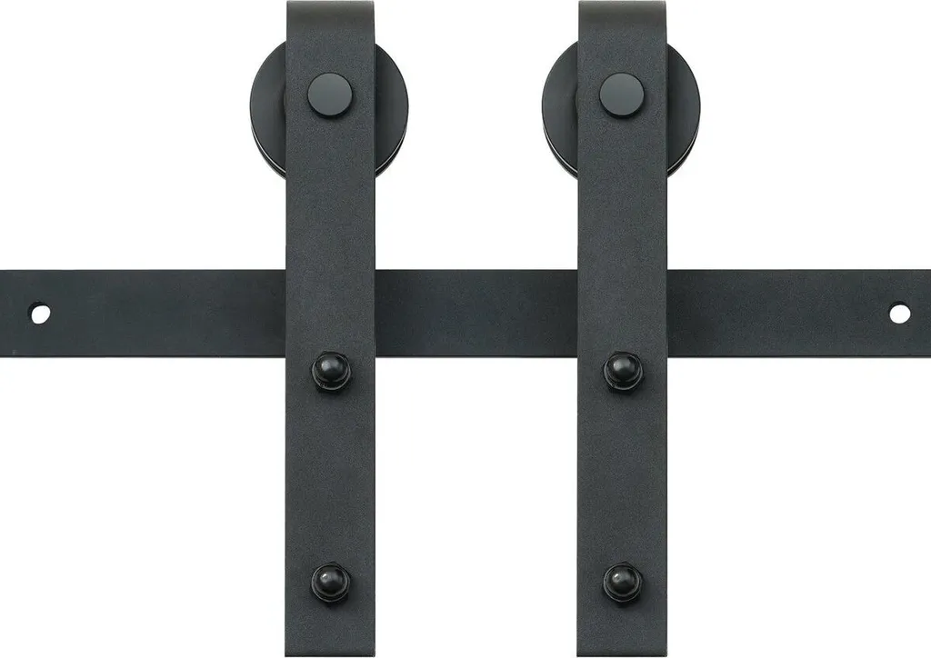 Kit Ferramenta Porta Fienile 8ft Binario Scorrevole Silenzioso J-Shape