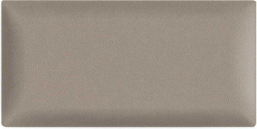 Wandpaneele 3D 15 x 30 cm gepolstert – für sehr einfache Selbstmontage, aus Velourstoff, mit weicher Füllung, Farbe Grau