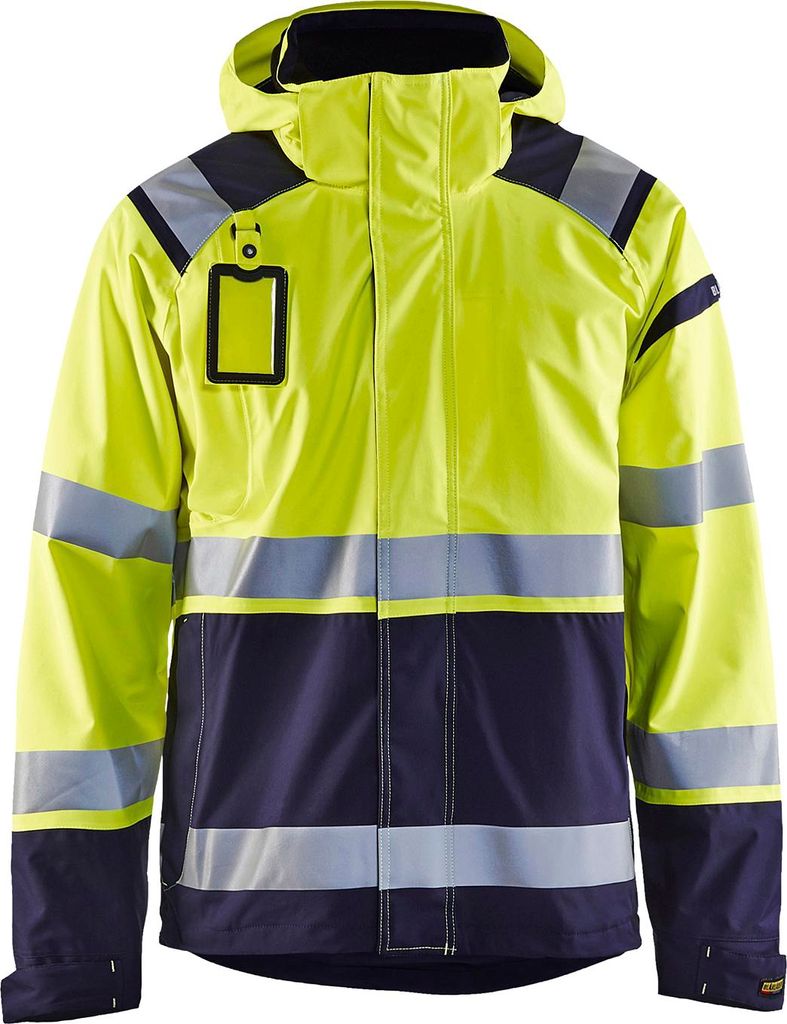 Blakläder High Vis Shell Jacke High Vis 4987 1987 in div. Farben, Farbe:gelb/marineblau, Größe:XS