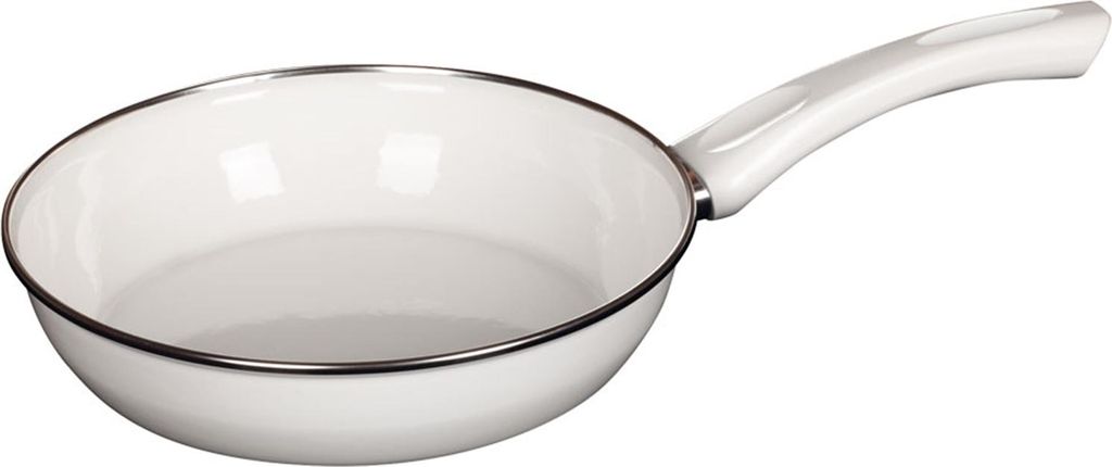 Riess Emaille Ceramic Glas Pfanne 24 cm weiß Produktbild 
