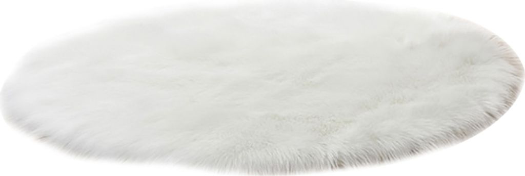 weiche Acrylfaser runde Matte Teppich Schlafzimmer Wohnzimmer Fußboden Schminktisch Teppich-Weiß ,Größen:30cm