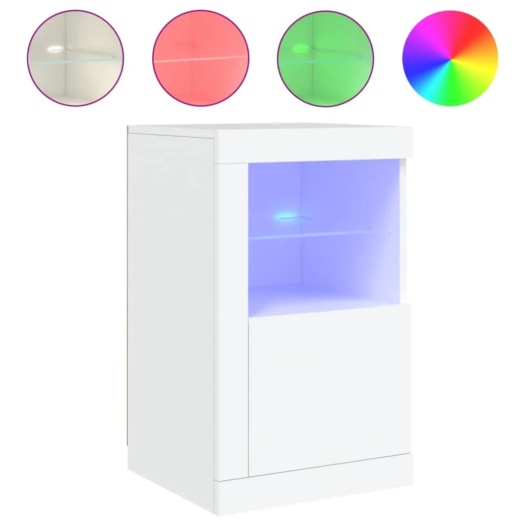 SYFAX™ Armadietto con Luci LED Bianco in Legno Multistrato