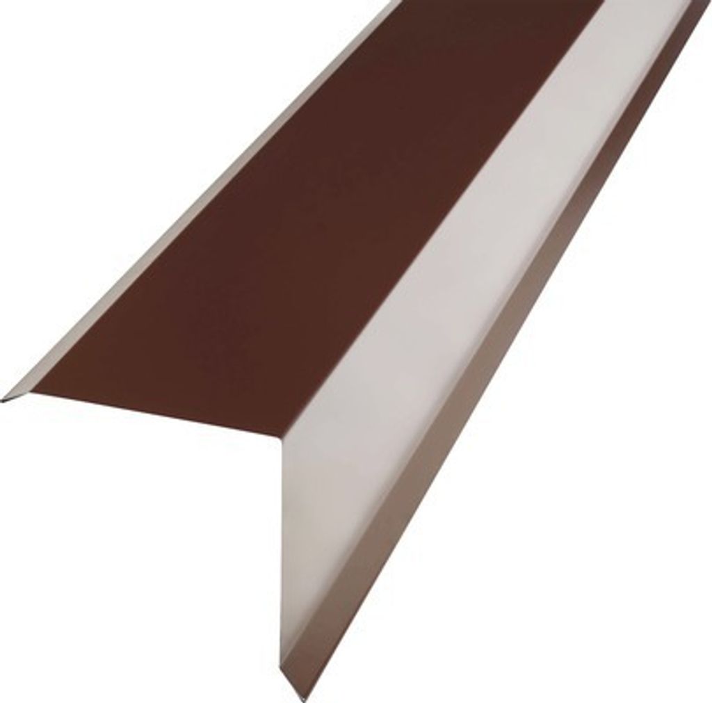 PRECIT Kantenwinkel für Metallziegel Schokoladenbraun RAL 8017 1000 mm x 95 mm x 100 mm
