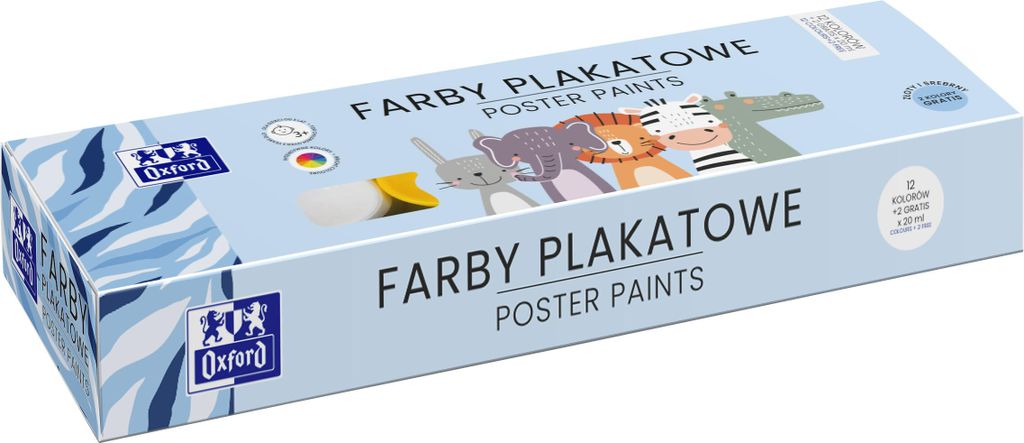 Nd39_522088 Farby Plak 12Kol 2Kol 20Ml Kids Oxf W Zdjęcie produktu 