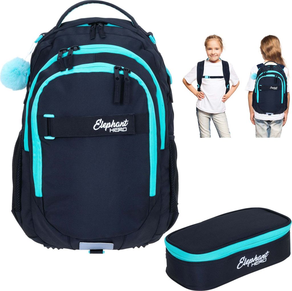 Schulrucksack Set 2 Teile Elephant Hero Signature Rucksack Produktbild