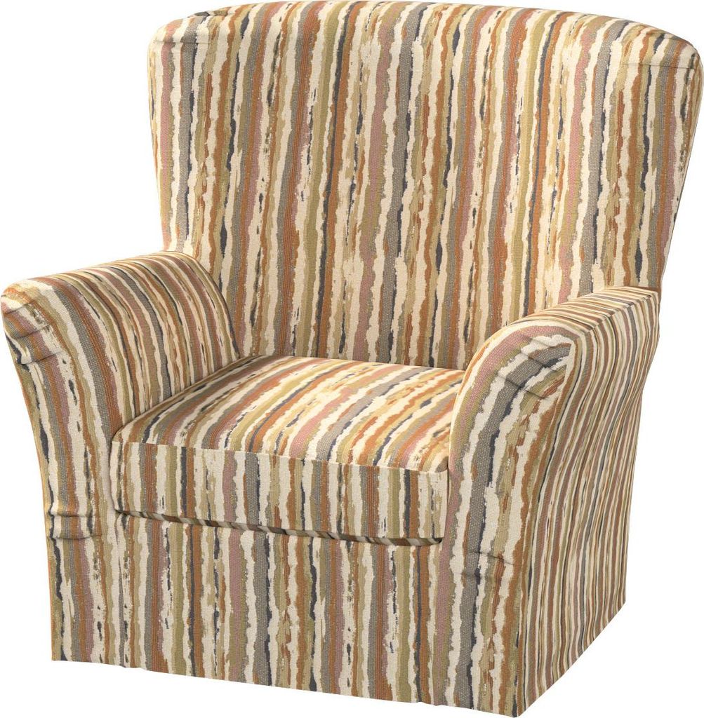 Dekoria Bezug für Tomelilla Sessel, oliv- creme, Bezug für Sessel Tomelilla