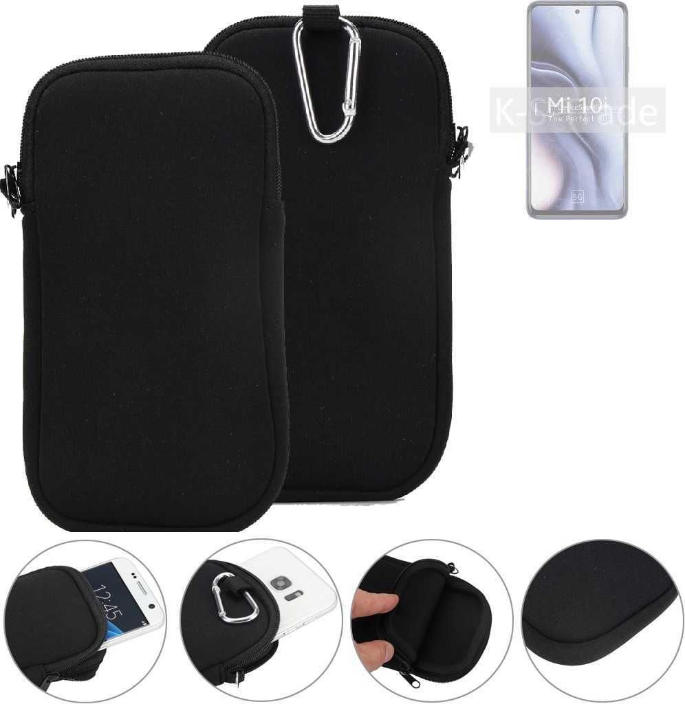 K-S-Trade Neopren-Hülle Handyhülle kompatibel mit Xiaomi Mi 10i Schutzhülle Neoprenhülle Sleeve Schutz-Hülle Gürtel Tasche Case Holster