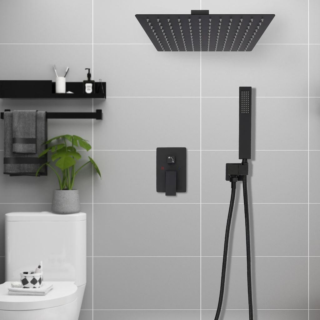 Unterputz Duschsystem mit Handbrause Bad Regendusche 30cm Produktbild 3