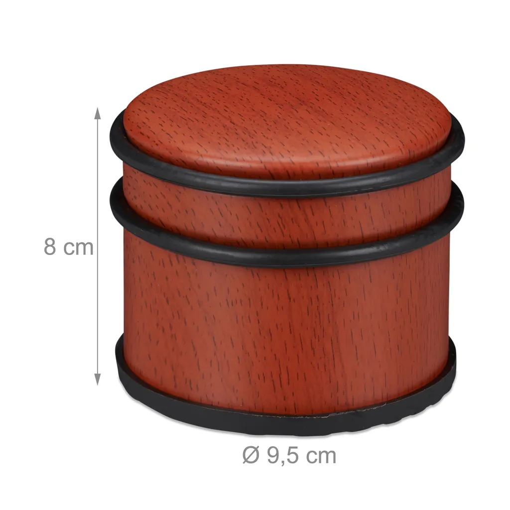 Set 10 Fermaporta Relaxdays Legno Scuro | Design e Funzionalità Casa - 4