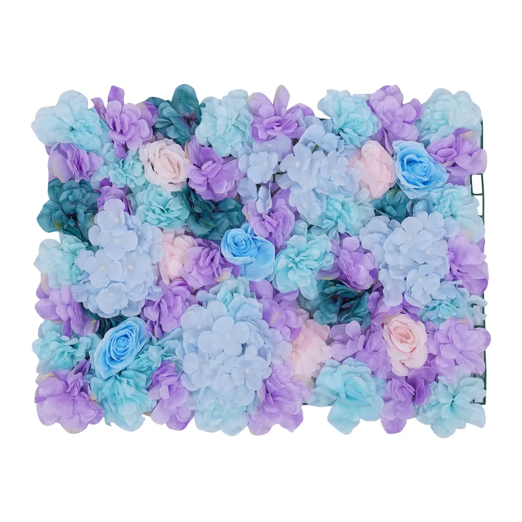 Panneau de Fleurs Artificielles pour Photobooth et Fond de Mariage 6Pcs