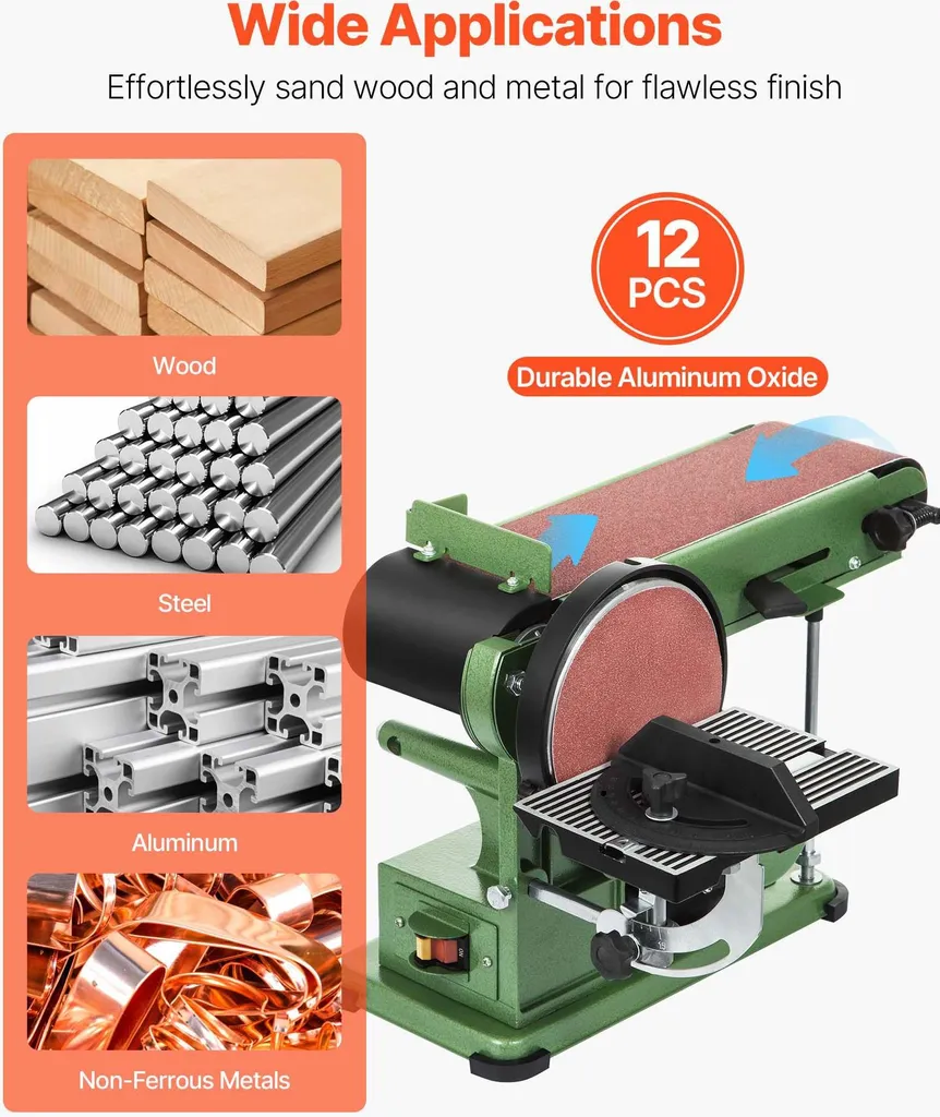 SucceBuy nastri abrasivi 202 x 485 mm, carta abrasiva per levigatrice a nastro, 12 pezzi con grana 80, nastro abrasivo in tessuto in ossido di alluminio, adatto per lavori di falegnameria, acciaio, alluminio e altri metalli - 2