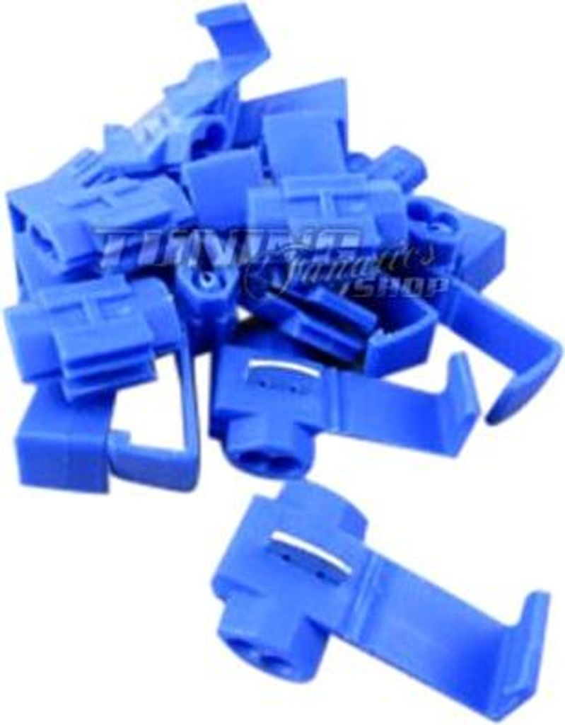 100x Stromdiebe Abzweigverbinder Quetschverbinder 0,75 - 2,5 mm² = BLAU
