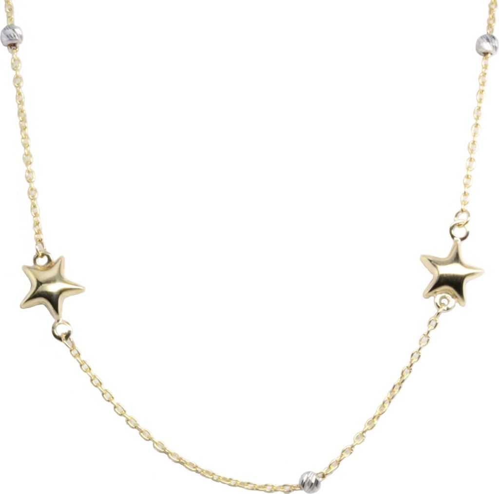 Fußkettchen echt Gold 333 (8 kt) mit Seestern 27 cm lang