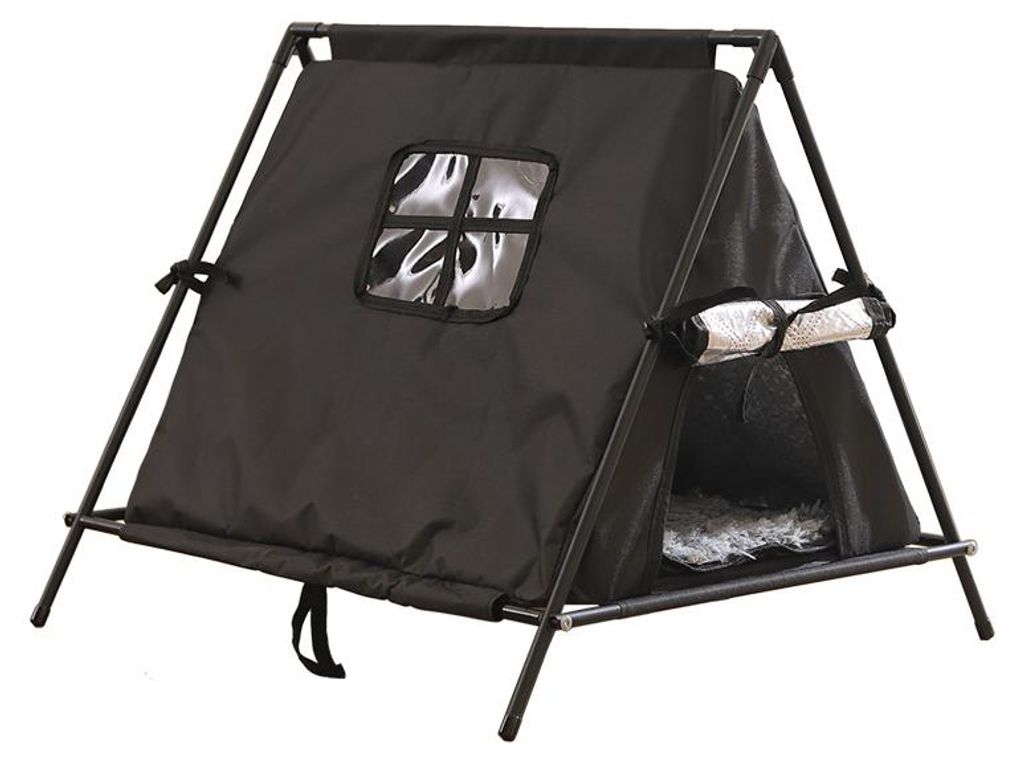 ZELURXX Katzenhaus Outdoor Wasserdicht Warm Oxford Gewebe Dreieck Zelt Katzenbett Halbgeschlossen Haustierhöhle für Innen und Außen, Kleine Grö...