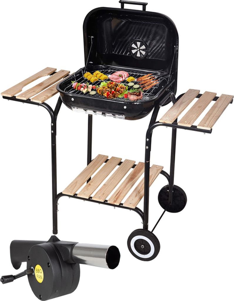 MalTec Holzkohlegrill + Gebläse Campinggrill Picknickgrill Produktbild 