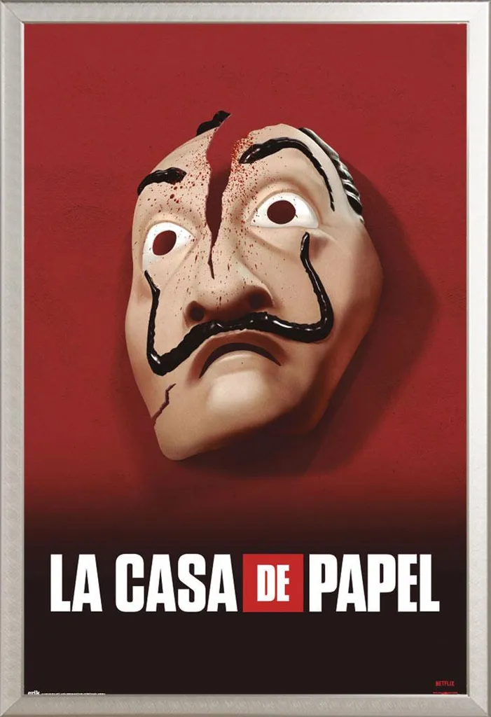 Regalo Originale La Casa de Papel Poster e Cornice Shinsuke Argento - 1