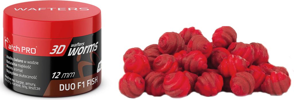 Wafters MatchPro 3D-Würmer Duo F1 Fisch 12mm 20g Produktbild 