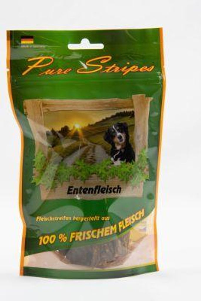 A bag of dog treats with a picture of a dog on it.