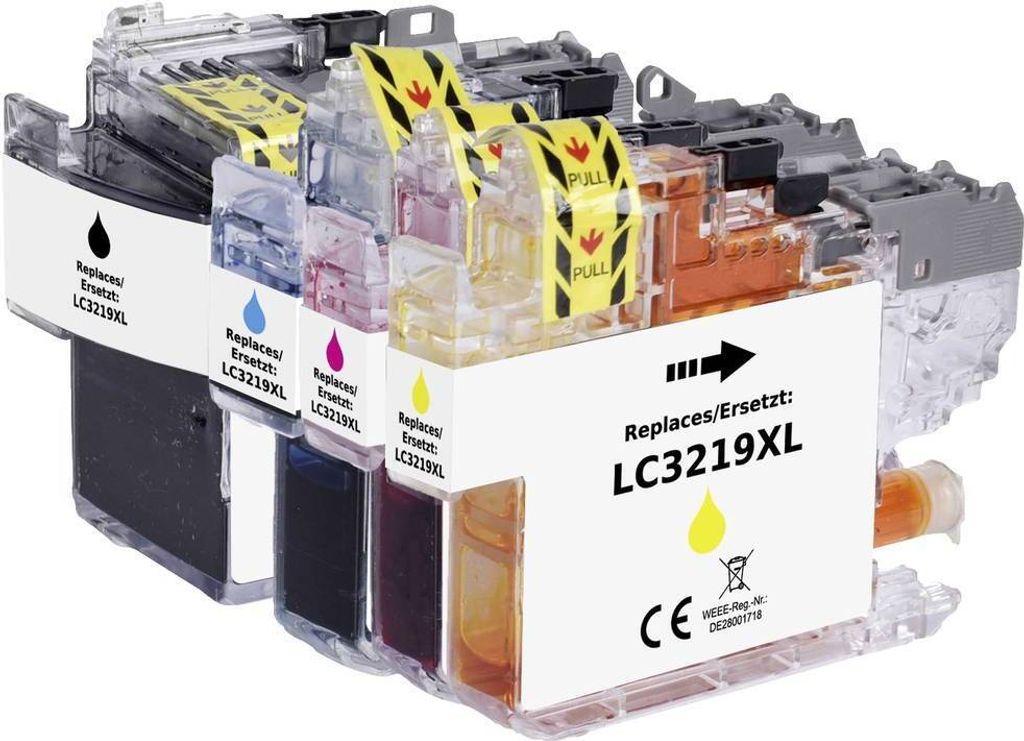 Renkforce Druckerpatrone ersetzt Brother LC-3219XLBK, LC-3219XLC, LC-3219XLM, LC-3219XLY Kompatibel Kombi-Pack Schwarz,