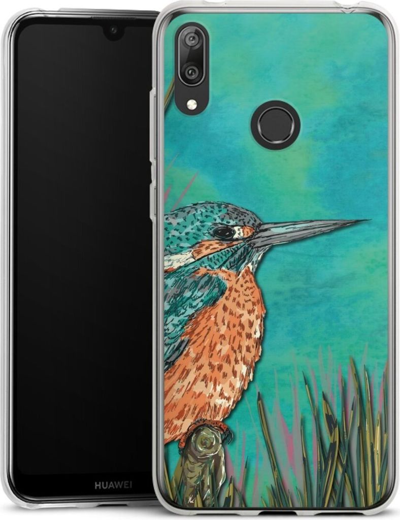 DeinDesign Handyhülle für Huawei Y7 (2019) Silikon Hülle Case Smartphone Schutzhülle Malerei Tiere Vogel