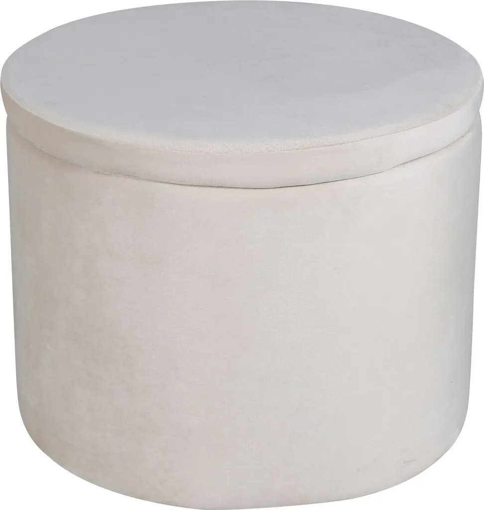 Pouf Dunken: il Tuo Angolo di Relax in Velluto Beige Ø51cm
