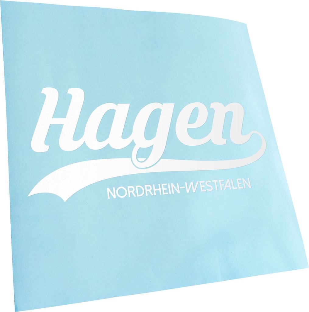 Kiwistar - Autoaufkleber - Hagen Nordrhein-Westfalen - Weiss - 24x10cm - Aufkleber für Auto, Laptop, Fahrrad, LKW, Motorrad Mehrfarbig JDM Decal R...