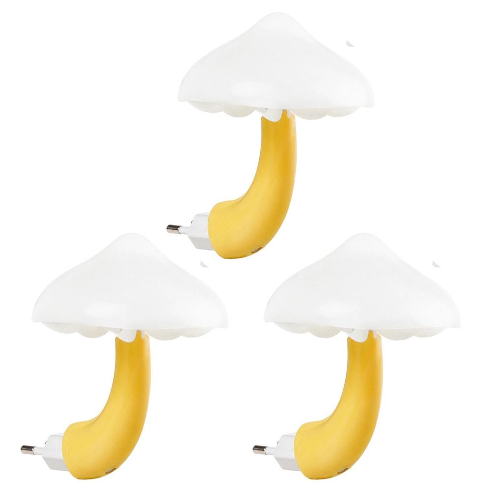 3pcs Pilz-Nachtlichter, LED Nachtlicht mit Dämmerungssensor für die Steckdose, niedliche Wanddekoration für Kinderzimmer, Schlafzimmer, Babyzimmer