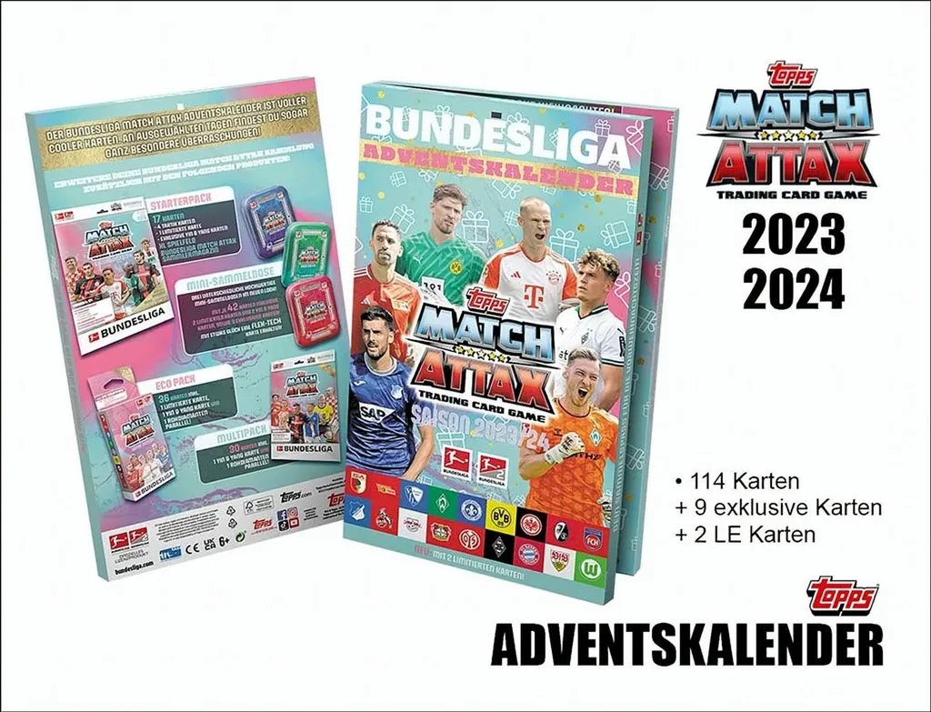Calendrier Avent Topps Bundesliga 2023/24 pour Fans de Collection