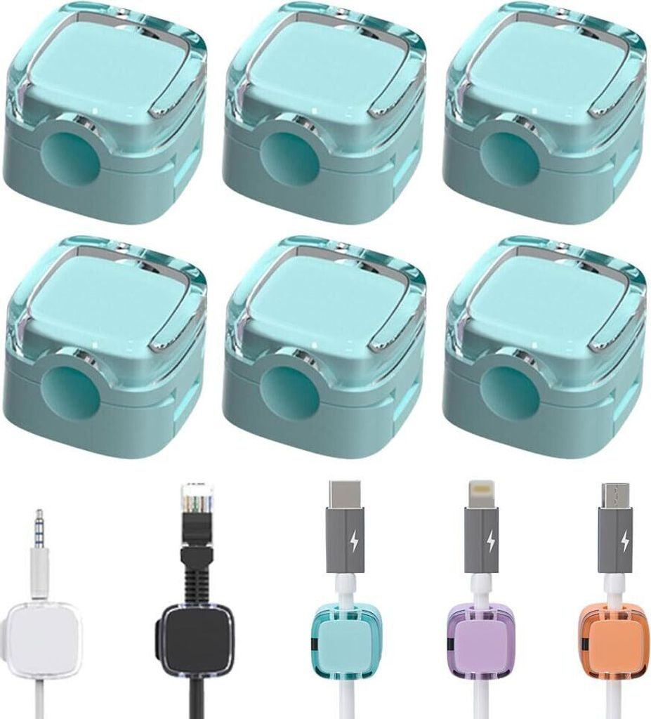 Magnetic Cable Clips, Charging Cable Magnetic Cable Organizer Storage Holder, Kabelhalter Selbstklebend, Kabel Organizer Selbstklebend für Schreib...