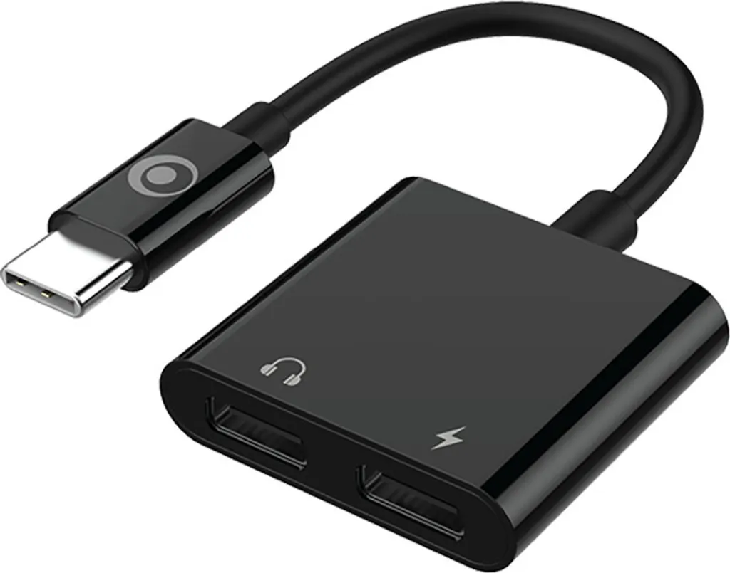 Adaptateur USB-C vers Audio Haute Résolution avec Charge PD 60W Noir