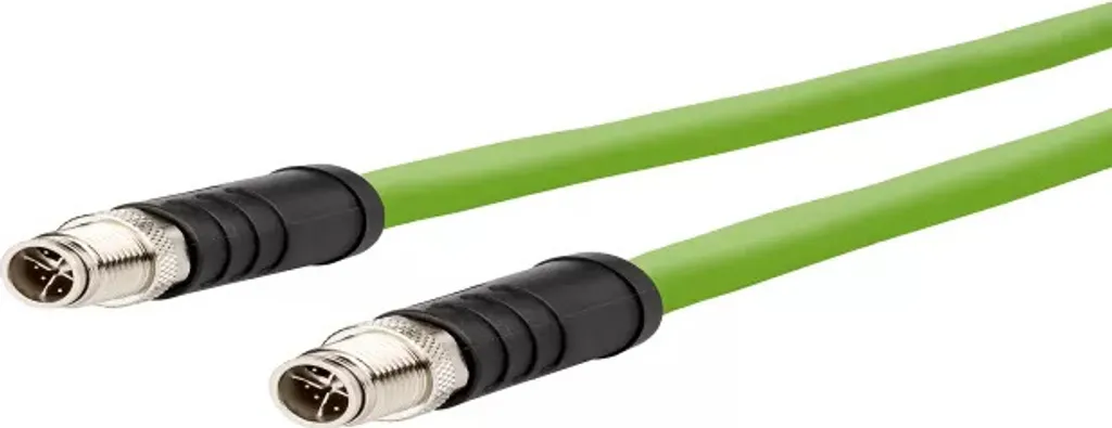 Câble METZ CONNECT M12 X-coded 8 pôles mâle-mâle de 2m blindé industriel