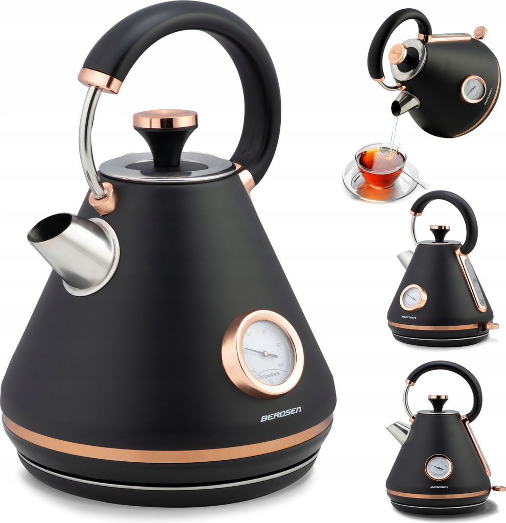 Schnurloser Retro-Wasserkocher 1,7 L Mit 360°-Boden Und Filter