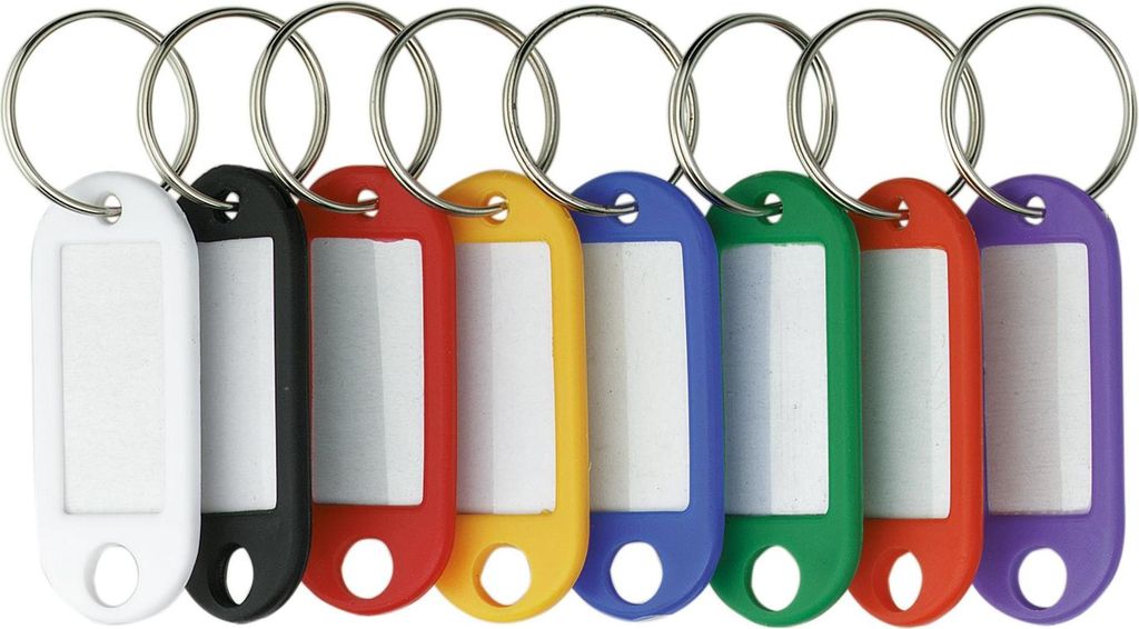 Porte-clés ALCO, étiquettes inscriptibles, noir, bleu, Image du produit 